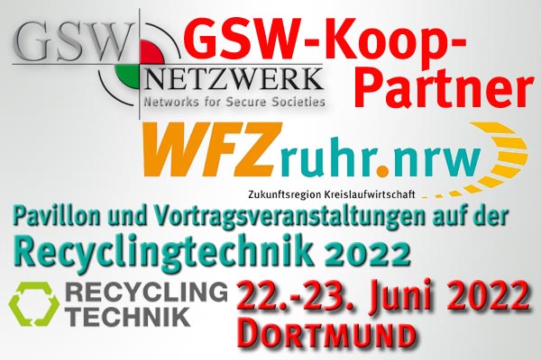 GSW-Koop-Partner WFZRuhr auf der Recyclingtechnik 2022